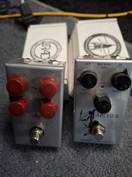 Pedais J Rockett Audio Designs Archer Jeff Beck e Majestic