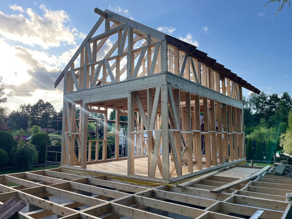 Konstrukcja szkielet domu  35m2 Lublin+ poddasze 35m2 c24