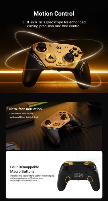 Новий кіберспортивний колекційний бездротовий геймпад GameSir G7 Pro 8K PC Champion Edition + док станція