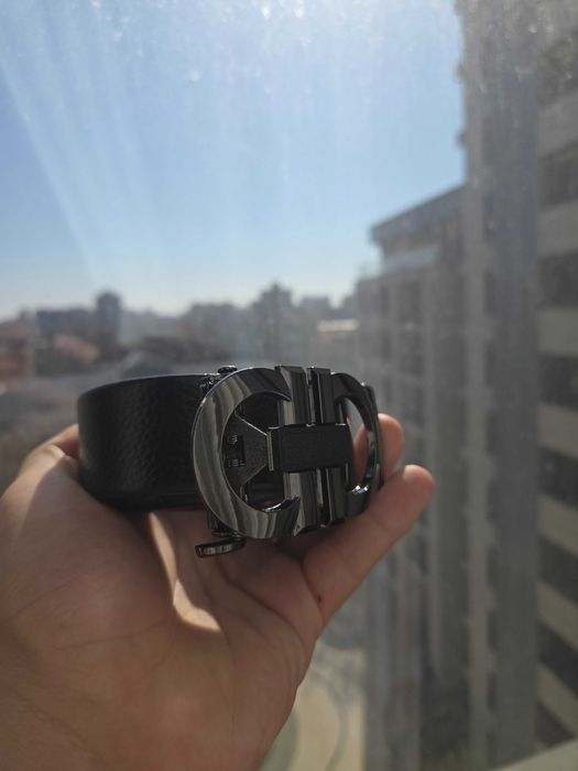 Ремень Salvatore Ferragamo Style / Black Gancini / Автомат / Old Money