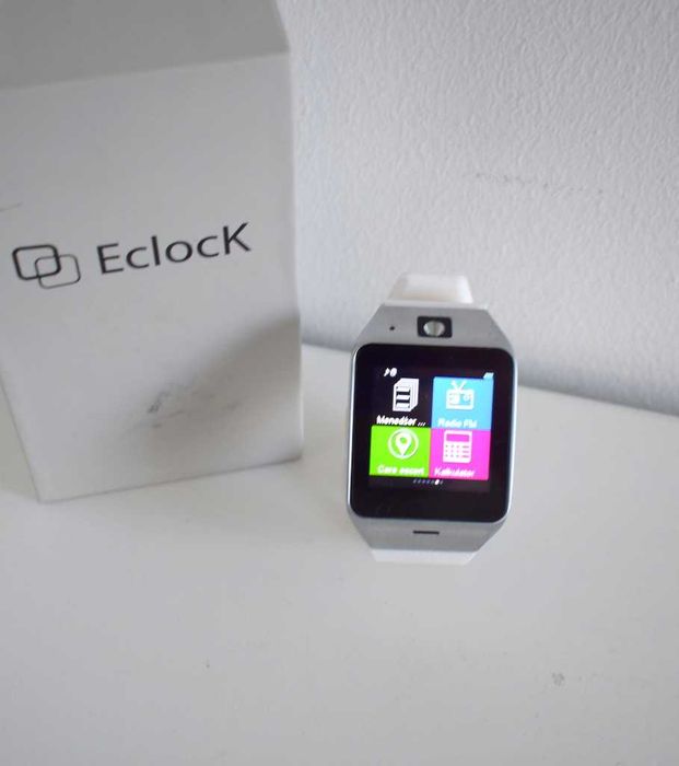 Eclock biały smartwatch zegarek