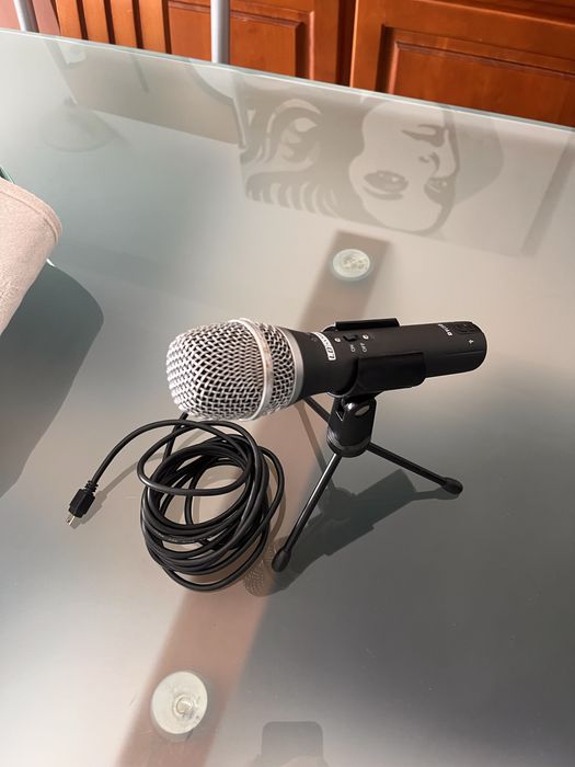 Microfone + suporte + cabo