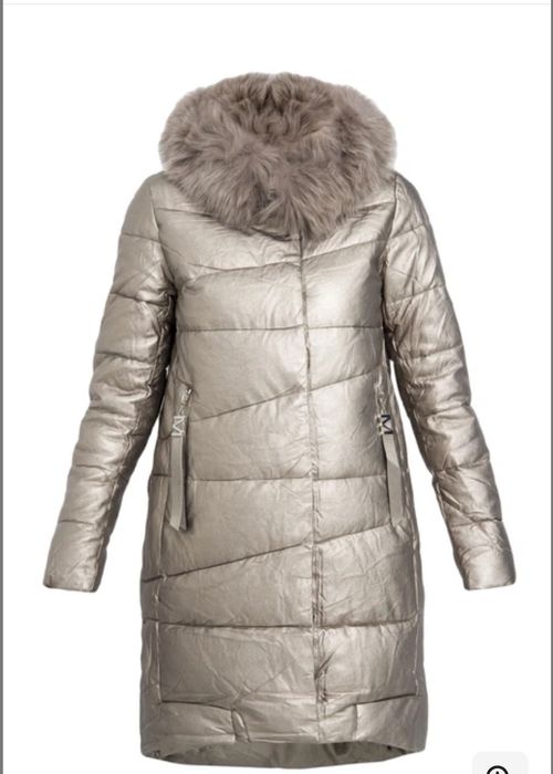 Зимовий пуховик з натуральним хутром розмір с, зимная женская куртка S