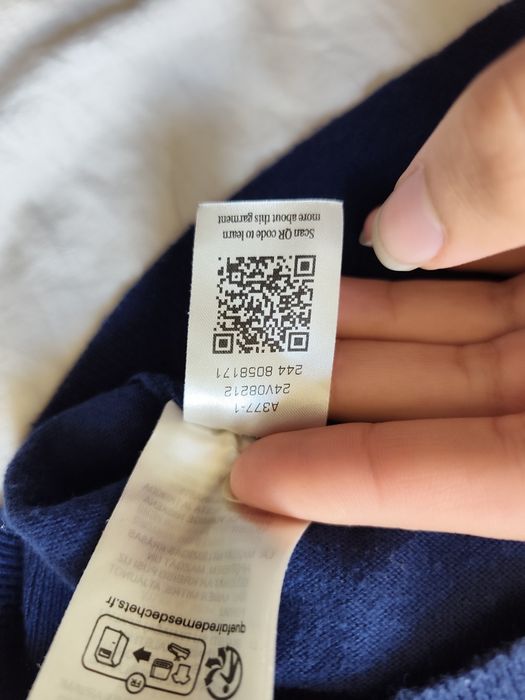 Sweter długi rękaw kardigan crewneck Gant męski XL