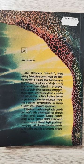Zjawiska mediumiczne Julian Ochorowicz