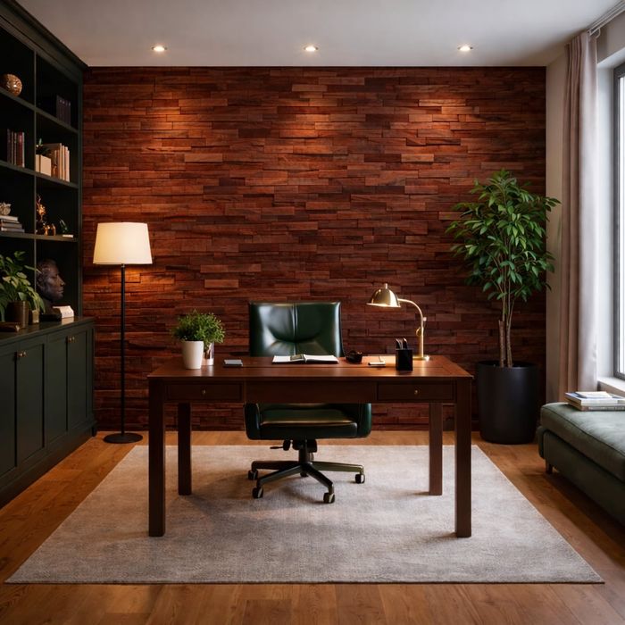 Panel ścienny  3d mahoń, teak, suar