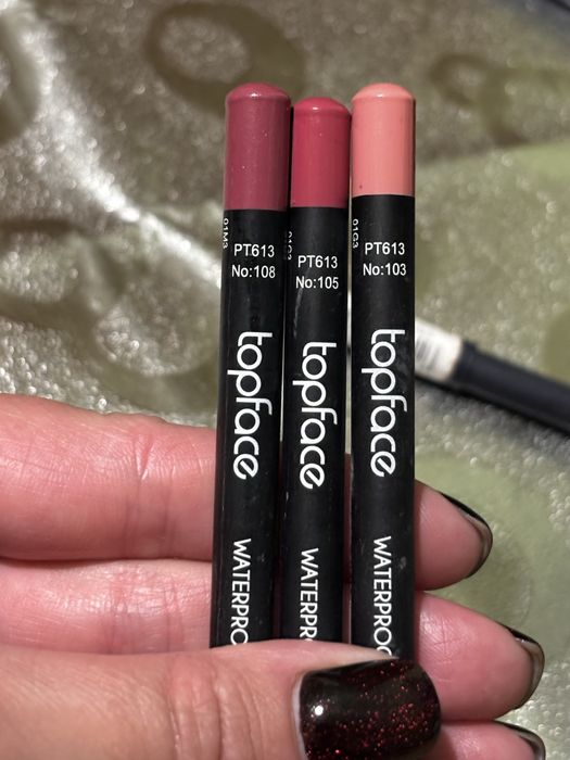 Олівці для губ та каяла Cascade of colours, Lacordi, Aden, Maybelline