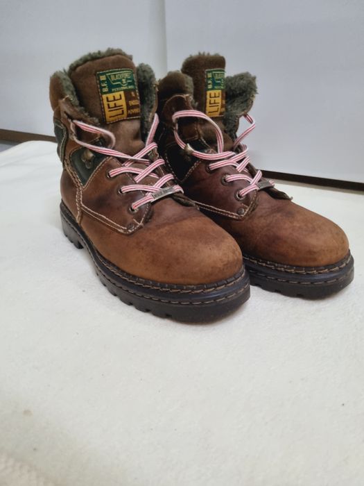 Buty zimowe trekkingowe męskie 43 skórzane black forest