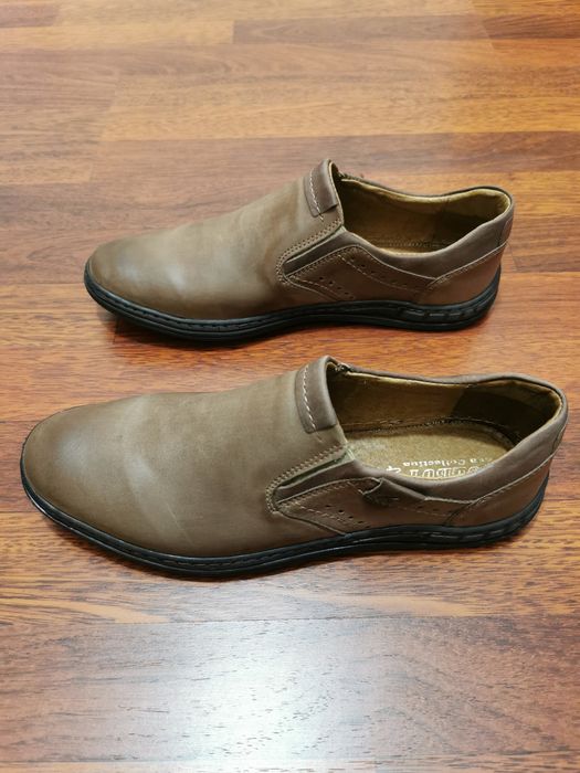 Skórzane Wsuwane Buty Męskie Lekkie Wygodne