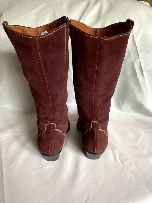 Botas de senhora estilo cowboy meia perna