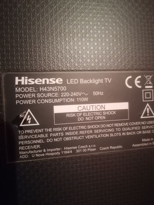 Vendo Smartv Hisense 43"