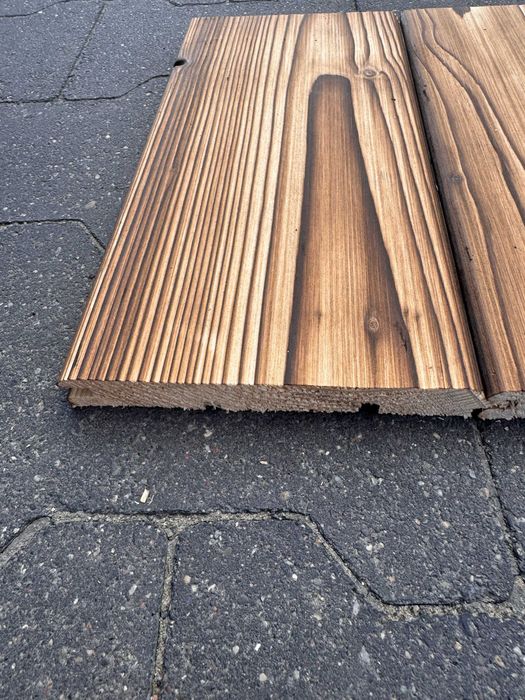 Deski elewacyjne opalane Shou Sugi Ban Podbitka Szalówka deska opalana