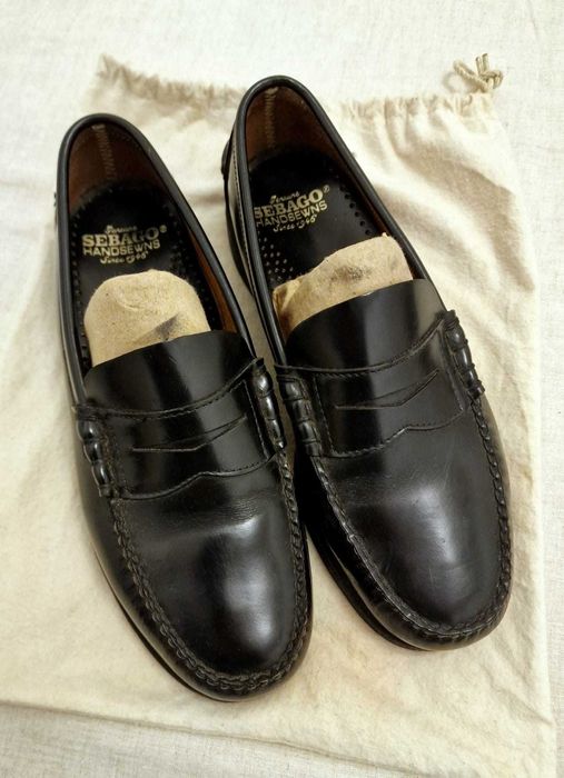 sapatos Sebago clássico, pretos n° 43 (8 1/2 uk)