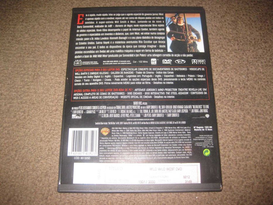 DVD "Wild Wild West" com Will Smith/Snapper