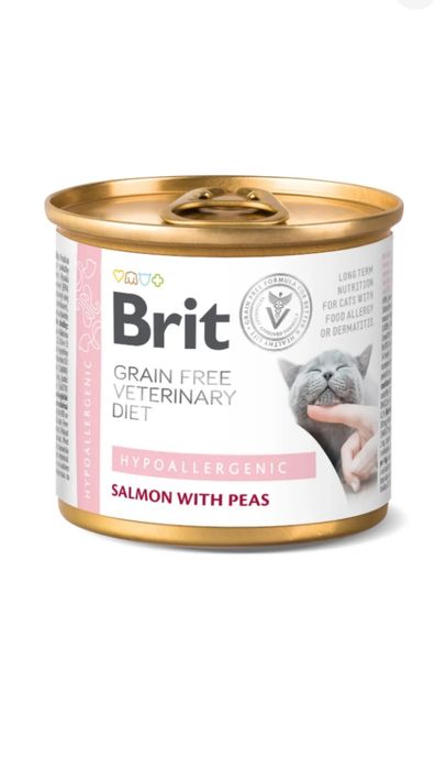 Вологий корм Brit VetDiets для котів з  харчовою алергією