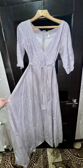 Сукня довга з блискітками