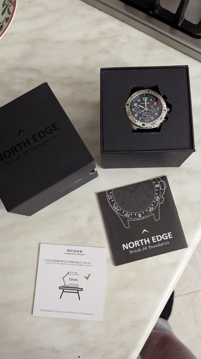 Часы North Edge mach 2 solar drive, годинник хронограф