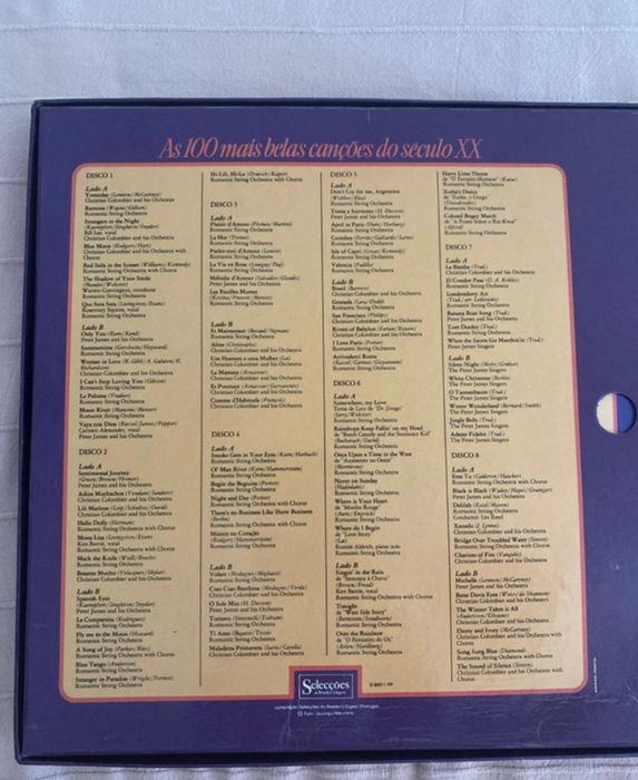 As 100 mais belas cancões do século XX (8 discos)