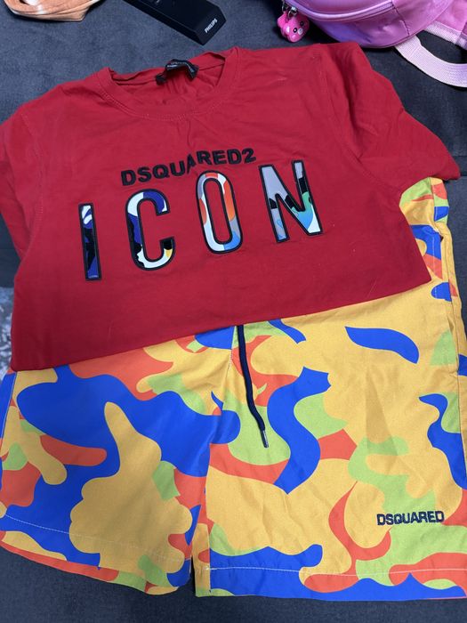 Костюм на мальчика dsquared шорты и футболка