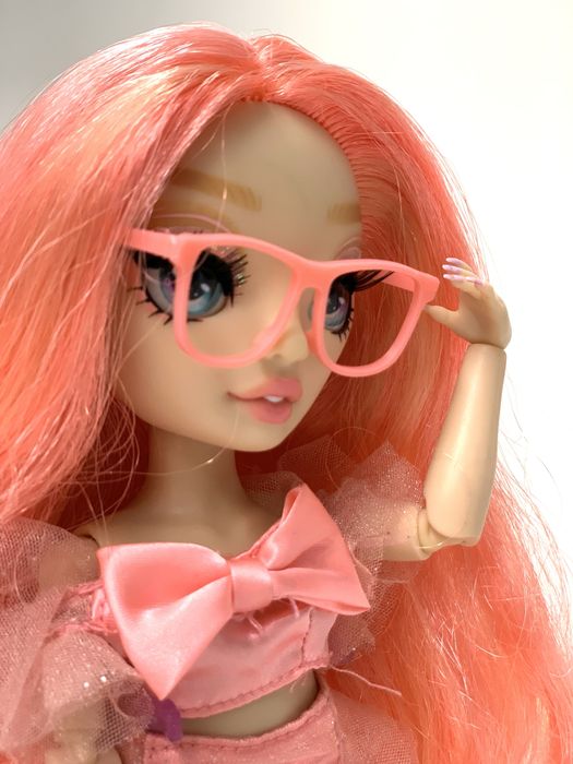 Okulary dla lalki rainbow high rozowe oprawki doll accessories