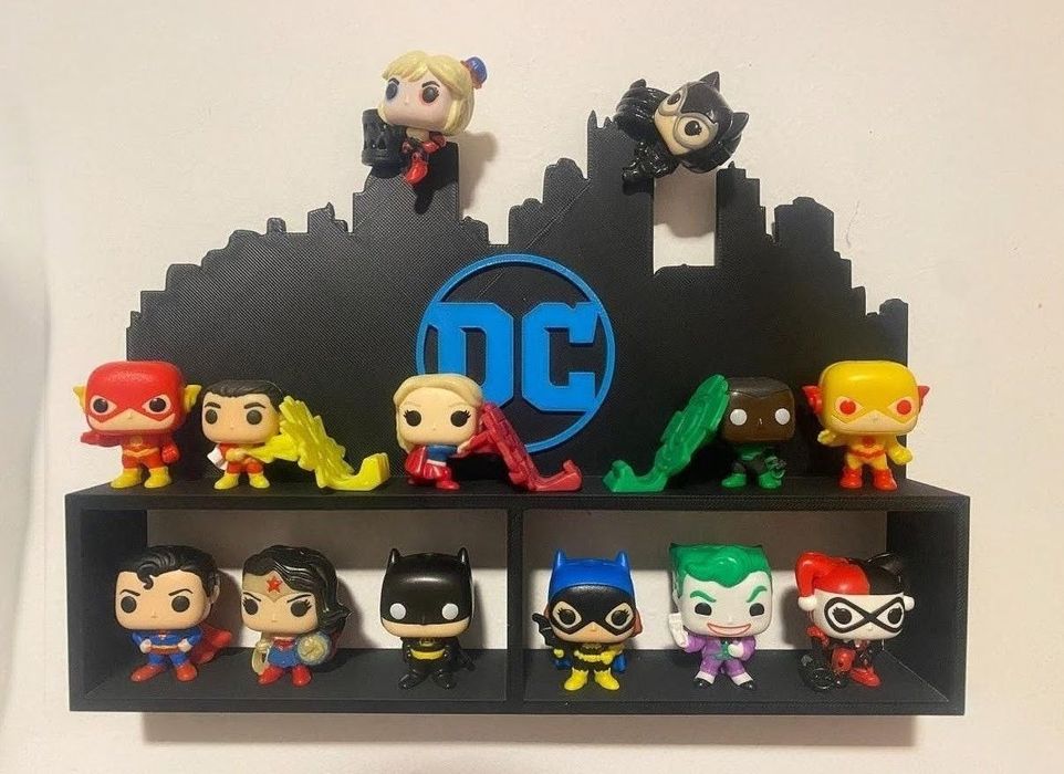 Expositor suporte parede Funko Pop DC Comics Kinder