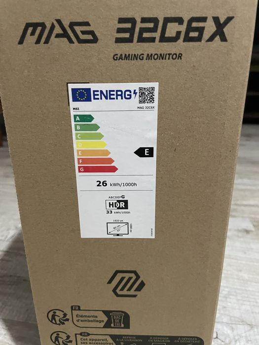 Монитор с разбитой матрицей MSI Mag 32C6X