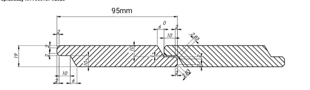 Kompletny system do montażu ruchomych deseczek-świerk AB 120cm