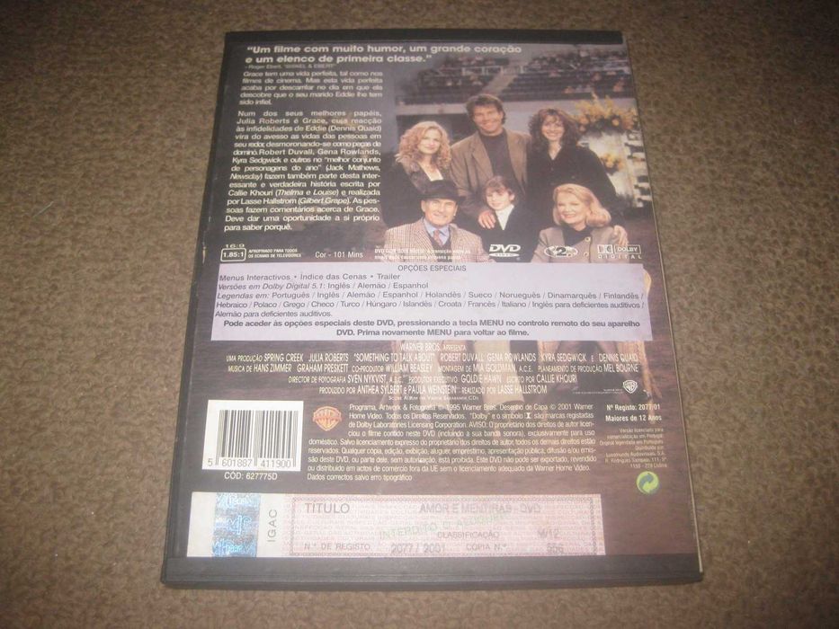 DVD "Amor e Mentiras" com Julia Roberts/Snapper!