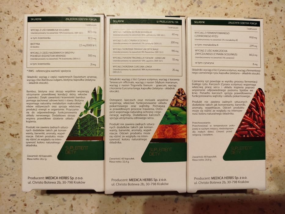 Medica Herbs  (Ostropest, Biotyna, Fermentowany czerwony ryż)
