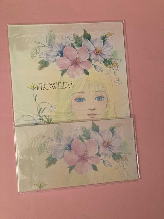 Conjuntos Papéis de Carta Perfumados muito bonitos Anos 80