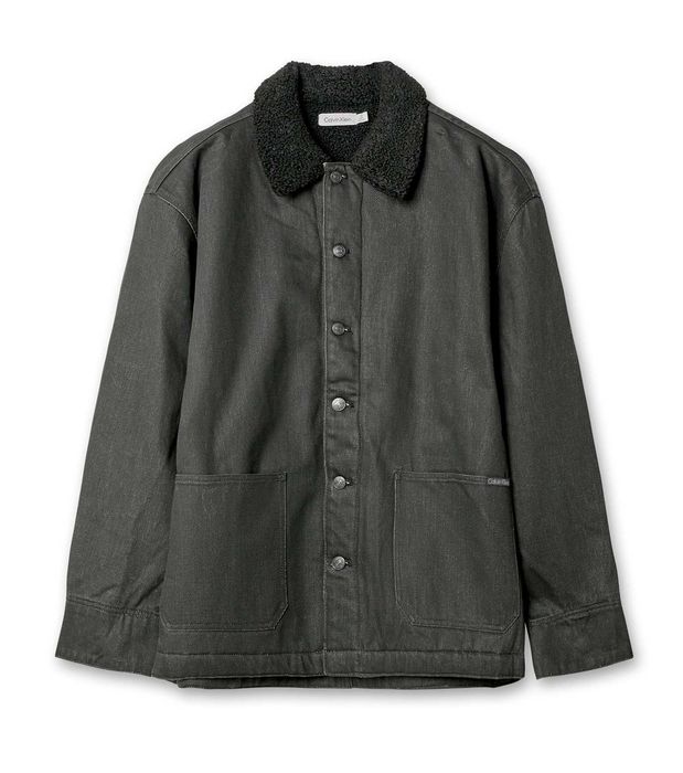 Куртка calvin klein шерпа (ck sherpa denim coat over) c америки m,l,xl