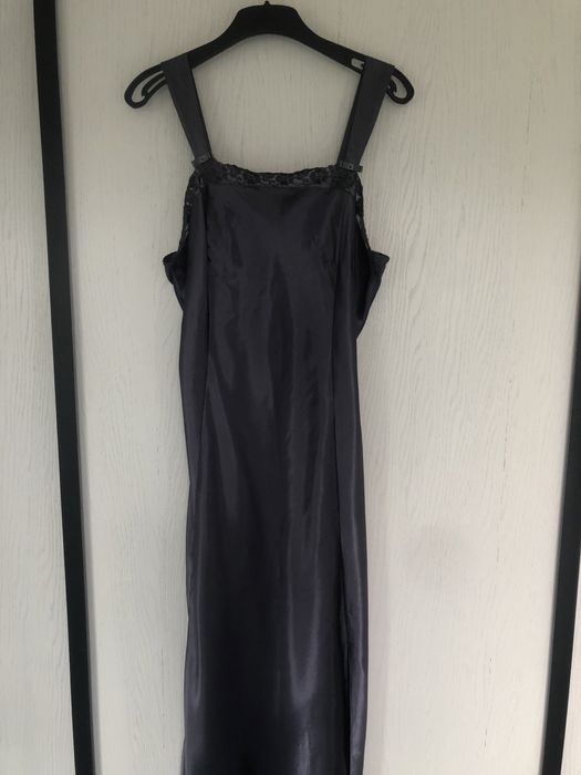 Szara długa koszula nocna damska bielizniana