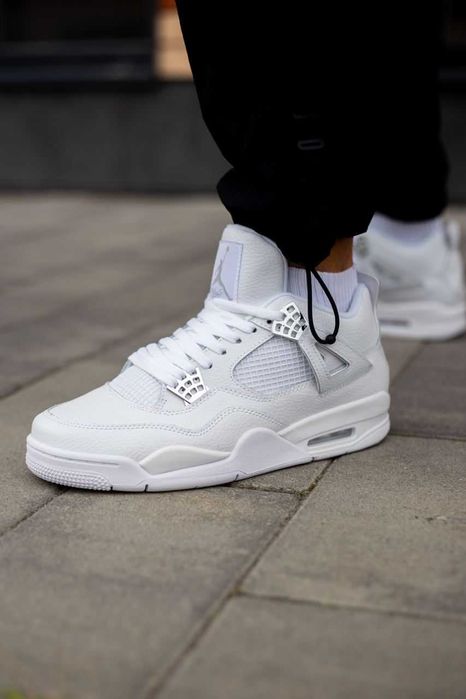 Мужские кроссовки Nike Air Jordan Retro 4 "White" Размеры 40-46