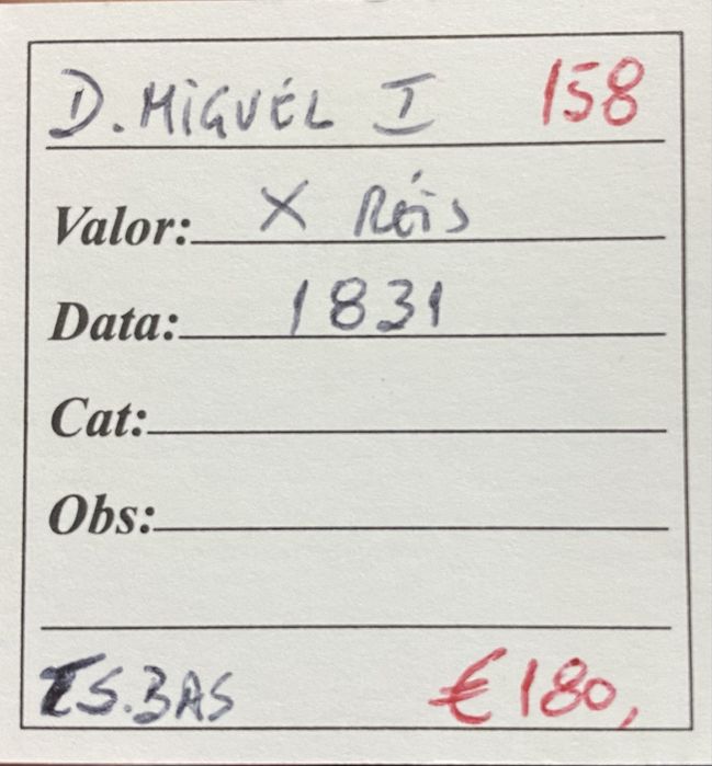 Moeda  158 - X Reis D MIGUEL I - 1831