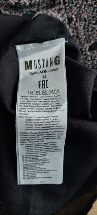 Mustang r.XS maxi codzienna sukienka, luźna
