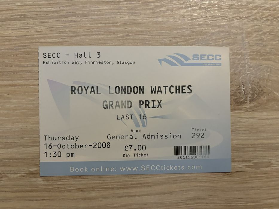 Bilet SNOOKER Royal London Watches Grand Prix 2008