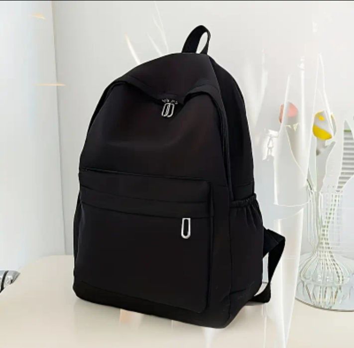 Великий чорний рюкзак унісекс з нейлону | молодіжний міський рюкзак