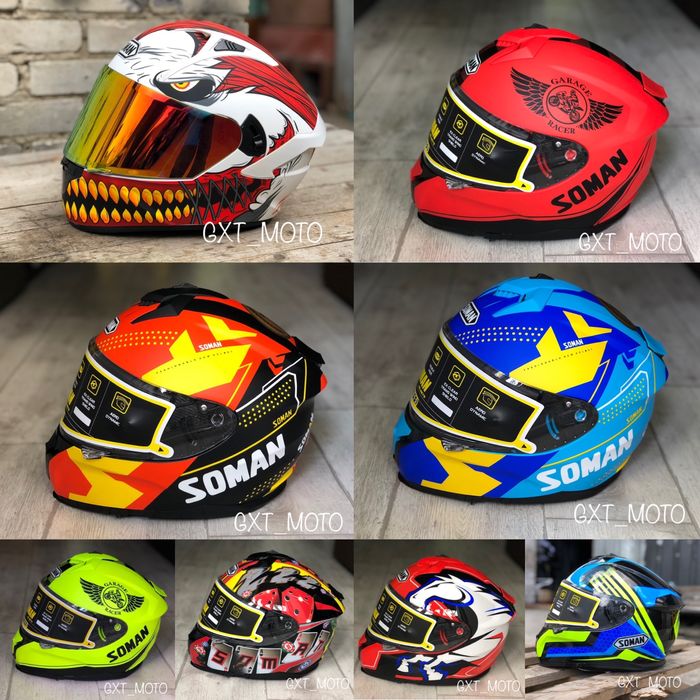 Мотошолом Мотошлем Soman шлем