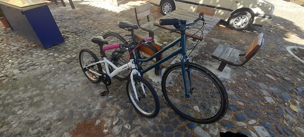 Bicicletas adulto e criança