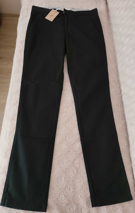 NOWE spodnie męskie chino Lancerto Nestor czarne W30 L32