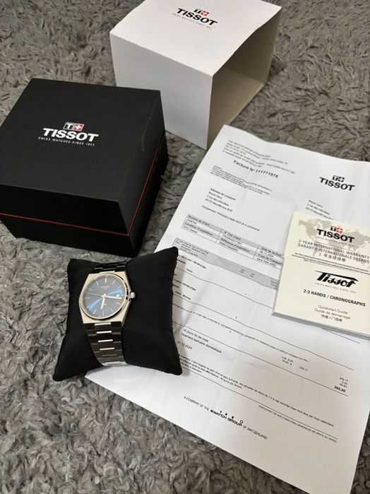 Tissot PRX 40mm Azul Quartz Blue Fatura E Caixa