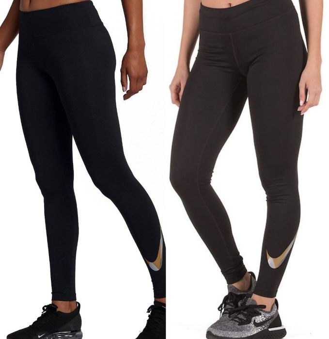 Nike legginsy sportowe damskie logowane długie M