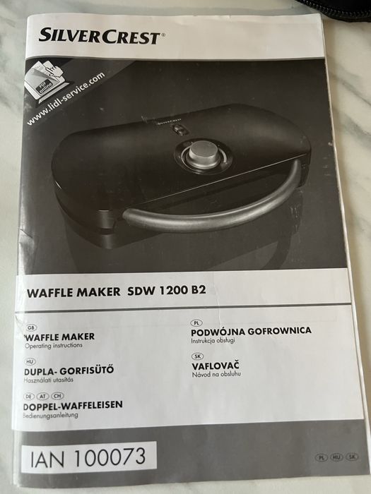 Podwójna gofrownica SDW 1200 B2 silvercrest