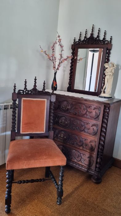 Cadeira quarto de madeira