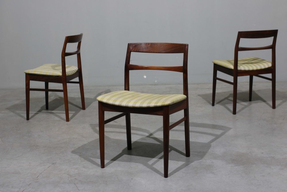 Conjunto de 4 cadeiras Henning Kjaernulf em pau santo | Design Nórdico