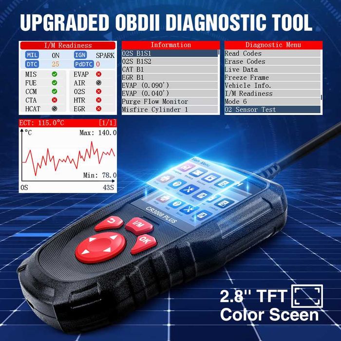 Skaner Diagnostyczny LAUNCH CR3008 PLUS do wszystkich samochodów