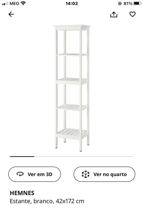 Estante Hemnes Ikea branca