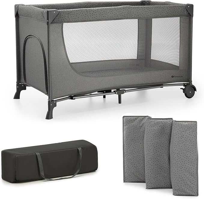 Piękne łóżeczko turystyczne szare