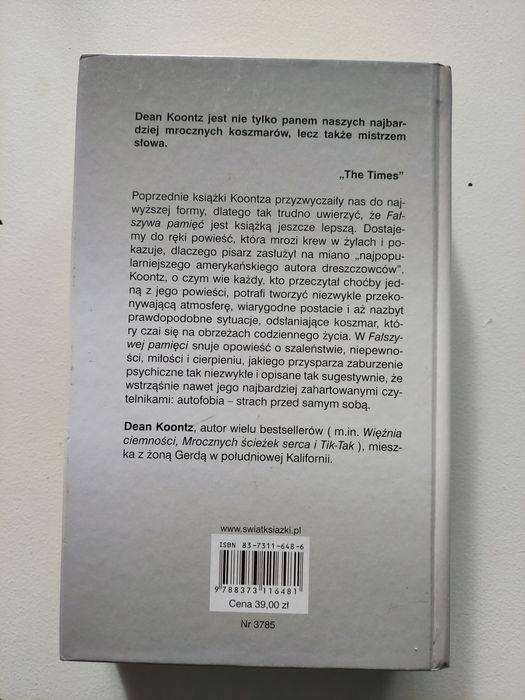 Dean Koontz Fałszywa Pamięć