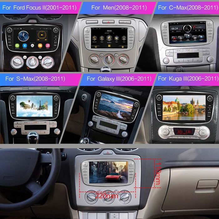 ‼️+Камера‼️Магнітола Ford C-Max, Focus Mk 3, 2, S-Max, Galaxy 3,Kuga 3